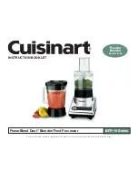 Preview for 1 page of Cuisinart BFP-10CH - Duet Blender Food Processor Chrome Instruction Booklet