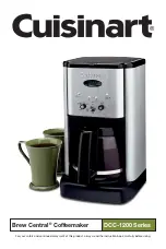 Cuisinart Brew Central DCC-1170BK Manual preview