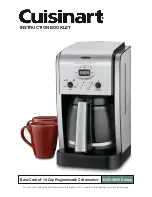 Cuisinart Brew Central DCC-2600 Series Instruction Booklet preview