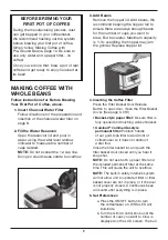 Предварительный просмотр 9 страницы Cuisinart Burr Grind & Brew DGB-800 Series Instruction Booklet