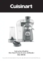 Cuisinart CBJ-450XA Instruction Booklet предпросмотр