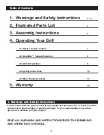 Предварительный просмотр 2 страницы Cuisinart CCG-100 Assembly And Operating Instructions Manual