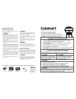 Предварительный просмотр 1 страницы Cuisinart CCG-190RB Assembly And Operating Instructions