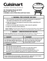 Предварительный просмотр 2 страницы Cuisinart CCG-216 Assembly And Operating Instructions