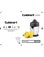 Cuisinart CCJ-100C Instruction And Recipe Booklet preview