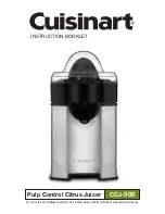 Предварительный просмотр 1 страницы Cuisinart CCJ-500 Instruction Booklet