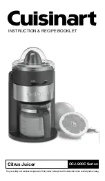 Cuisinart CCJ-900C Series Instruction/Recipe Booklet preview