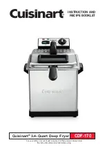 Cuisinart CDF 100 - Brushed Deep Fryer Instruction And Recipe Booklet preview