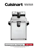 Preview for 1 page of Cuisinart CDF-130A Instruction And Recipe Booklet