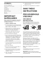 Preview for 2 page of Cuisinart CDM-100G Instruction And Recipe Booklet