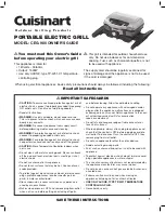 Предварительный просмотр 1 страницы Cuisinart CEG-980 Owner'S Manual