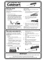 Preview for 1 page of Cuisinart CEK-50 Quick Reference Manual