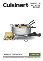 Cuisinart CFO-3SS - Electric Fondue Maker Instruction And Recipe Booklet preview