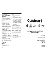 Предварительный просмотр 4 страницы Cuisinart CFS-150C Instruction Booklet