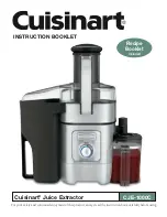 Cuisinart cje-1000C Instruction Booklet предпросмотр