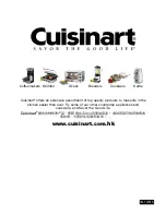 Предварительный просмотр 20 страницы Cuisinart CJE-1000CN Instruction Booklet