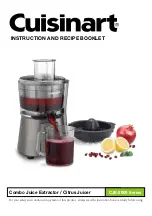 Предварительный просмотр 1 страницы Cuisinart CJE-2000 Series Instruction And Recipe Booklet