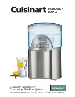 Предварительный просмотр 1 страницы Cuisinart CleanWater IB-8896B Instruction Booklet