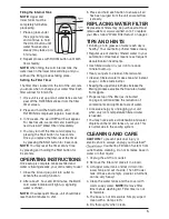 Preview for 5 page of Cuisinart CleanWater WCH-1000 Instruction Booklet