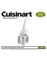 Предварительный просмотр 1 страницы Cuisinart CMG-20 Instruction Booklet