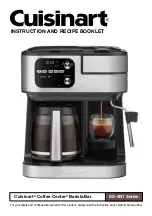 Cuisinart Coffee Center BaristaBar SS-4N1 Series Instruction And Recipe Booklet preview