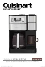 Cuisinart Coffee Center GRIND & BREW PLUS Instruction Booklet preview