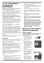 Предварительный просмотр 10 страницы Cuisinart Coffee Center SS-12 Instruction Booklet