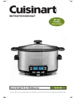 Cuisinart Cook Central MSC-400 Instruction Booklet предпросмотр