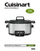 Cuisinart Cook Central MSC-600 Instruction Booklet предпросмотр