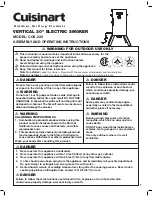 Cuisinart COS-330 Assembly And Operating Instructions Manual предпросмотр