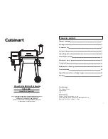 Предварительный просмотр 1 страницы Cuisinart CPG-4000 Owner'S Manual