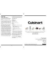 Предварительный просмотр 6 страницы Cuisinart CPM-100C Series Instruction And Recipe Booklet