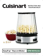 Предварительный просмотр 1 страницы Cuisinart CPM-900BK - EasyPop Popcorn Maker Instruction And Recipe Booklet