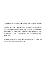 Preview for 2 page of Cuisinart CPT-160 Series Quick Start Manual