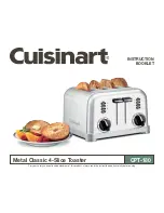 Preview for 2 page of Cuisinart CPT-180BCH - Metal Classic Toaster: Chrome Instruction Booklet