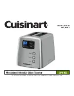 Preview for 1 page of Cuisinart CPT-420 Instruction Booklet