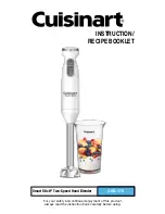 Cuisinart csb-175 Instruction And Recipe Book предпросмотр