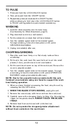 Preview for 12 page of Cuisinart CSB-179A Instruction And Recipe Booklet