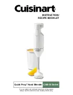 Предварительный просмотр 1 страницы Cuisinart CSB-33BC - Quick Prep Hand Blender Instruction/Recipe Booklet