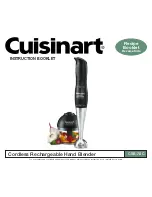 Cuisinart CSB-78C Instruction Booklet предпросмотр