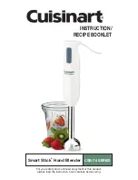 Cuisinart CSB76BC - Smart Stick - Handheld Blender Instruction/Recipe Booklet предпросмотр