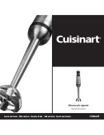 Cuisinart CSB800E Instructions Manual предпросмотр