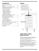 Preview for 3 page of Cuisinart CWC-1600 - Private Reserve Wine Cellar Instruction Booklet