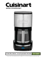 Cuisinart DCC-3650C Instruction Booklet preview