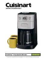 Предварительный просмотр 1 страницы Cuisinart DGB-625BC - Grind & Brew Automatic Coffee Maker Instruction Booklet