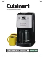 Cuisinart DGB-625C Series Grind & Brew Instruction Booklet предпросмотр