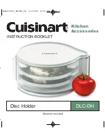 Cuisinart DLC-DH - Disc Holder Instruction Booklet preview