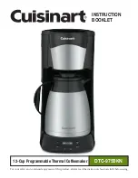 Preview for 1 page of Cuisinart DTC-975BKN - Brew And Serve Coffeemaker Instruction Booklet