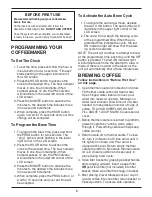 Preview for 6 page of Cuisinart DTC-975BKN - Brew And Serve Coffeemaker Instruction Booklet