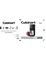 Cuisinart DTC975BK - Thermal Carafe Programmable Coffee Maker Instruction Booklet предпросмотр